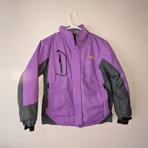 Women's Purple and Gray Winter Jacket